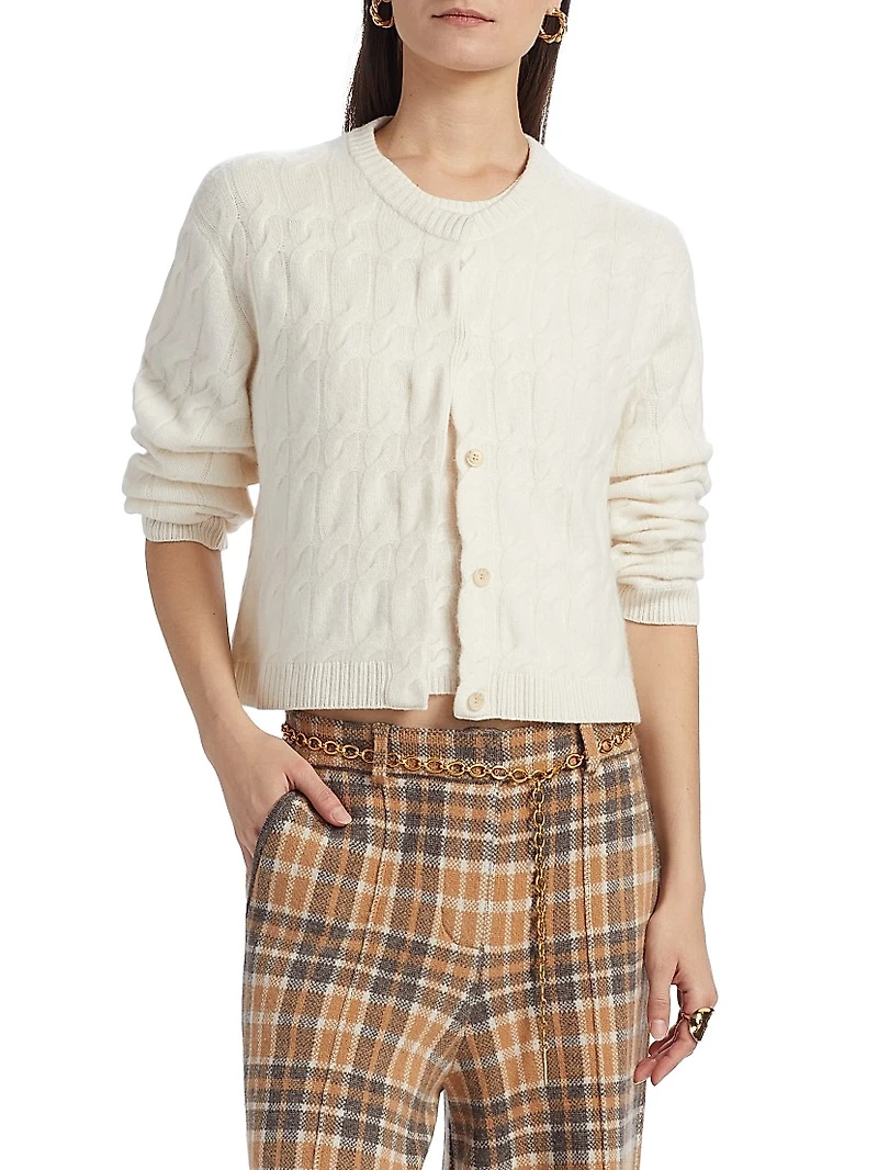 Cable Knit Cashmere Cardigan