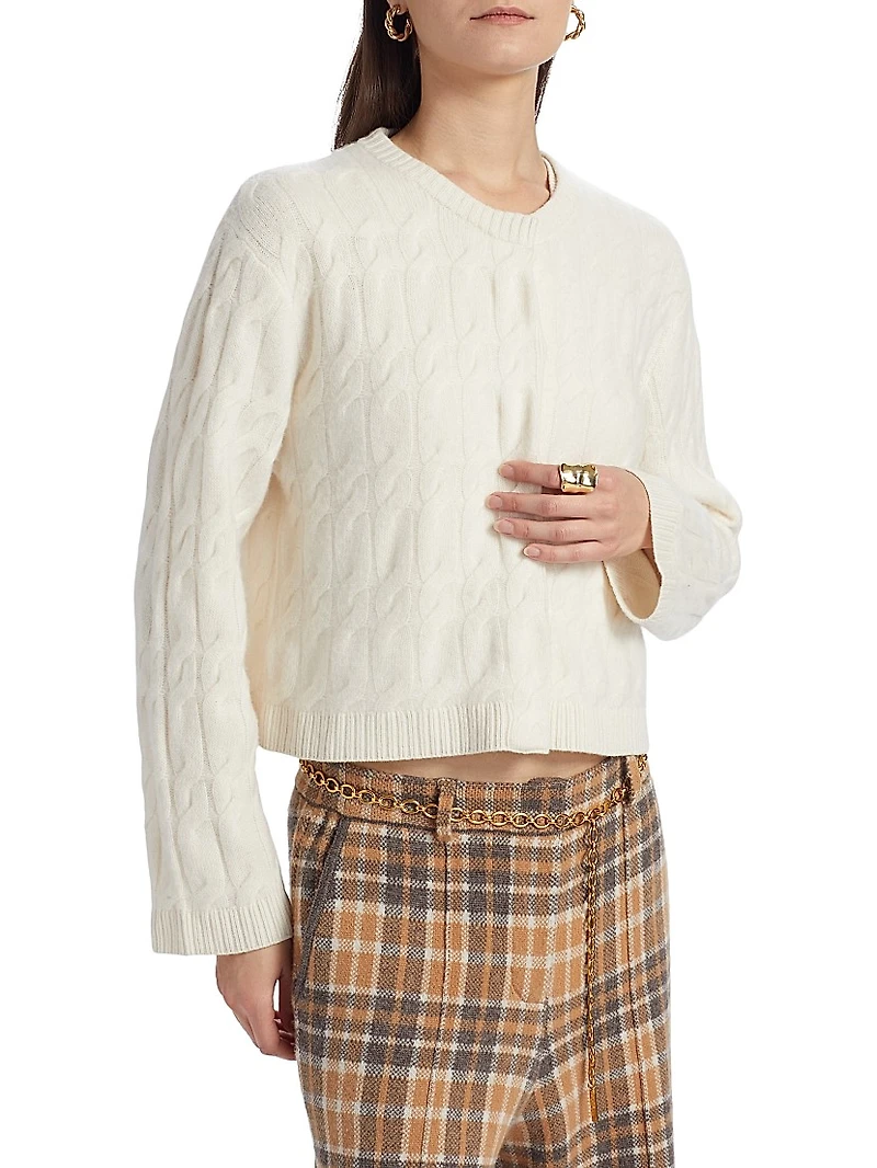 Cable Knit Cashmere Cardigan