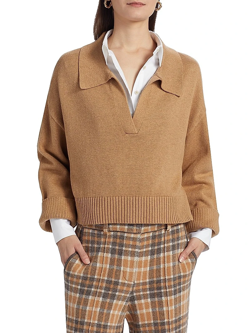 2-Piece Mixed Media Cotton-Cashmere Set