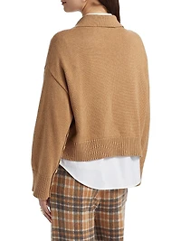 2-Piece Mixed Media Cotton-Cashmere Set