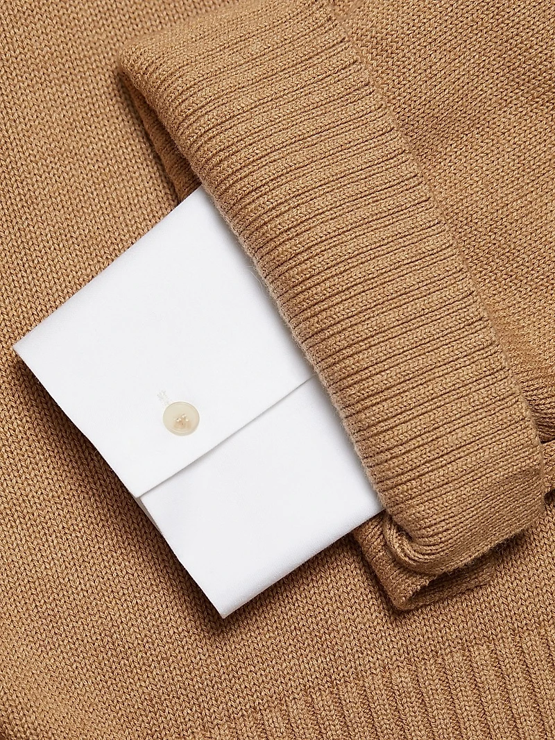 2-Piece Mixed Media Cotton-Cashmere Set