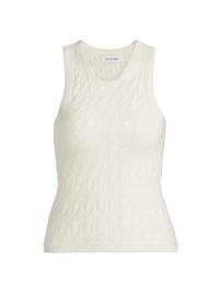 Cable Knit Cashmere Tank