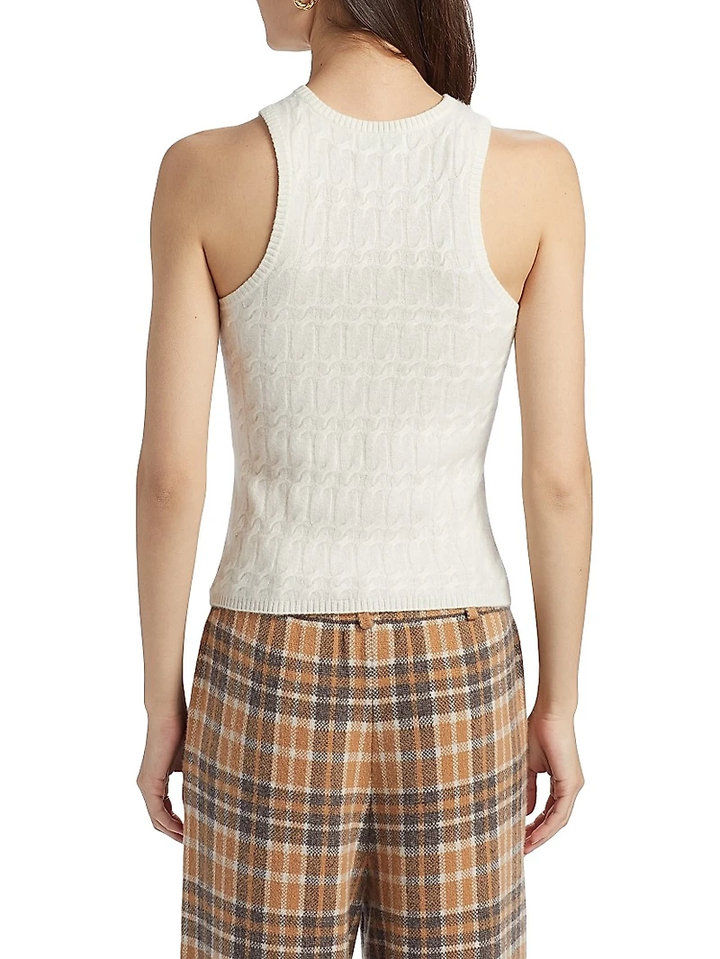 Cable Knit Cashmere Tank