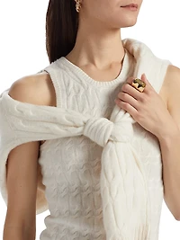 Cable Knit Cashmere Tank