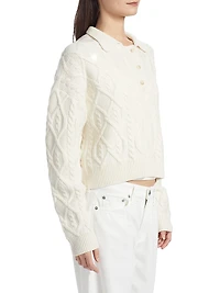 Ultra Luxe Cashmino Wool-Cashmere Polo Sweater