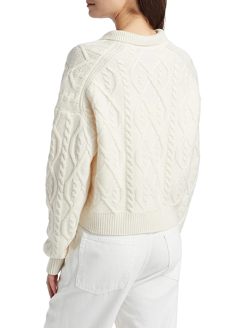 Ultra Luxe Cashmino Wool-Cashmere Polo Sweater