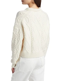Ultra Luxe Cashmino Wool-Cashmere Polo Sweater