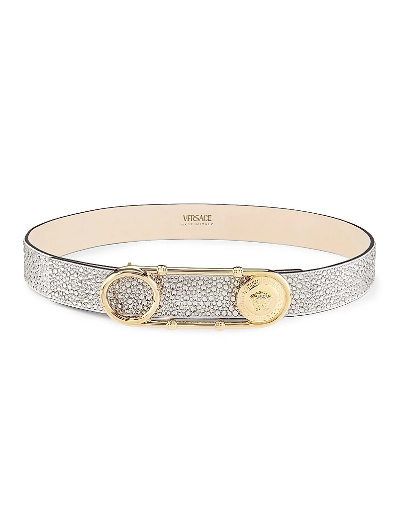 Strass Leather Belt