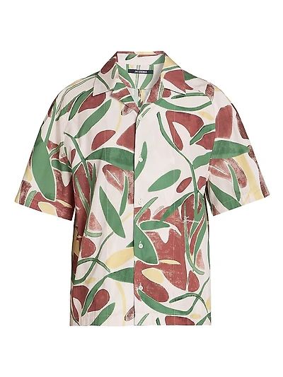 Printed Cotton Camp Shirt