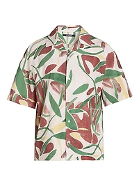 Printed Cotton Camp Shirt