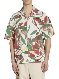 Printed Cotton Camp Shirt