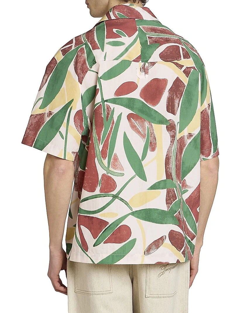 Printed Cotton Camp Shirt