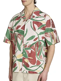 Printed Cotton Camp Shirt
