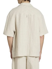 Fonccio Cotton-Linen Camp Shirt