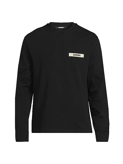 Cotton Logo Long-Sleeve Shirt