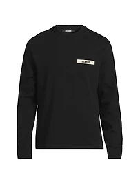 Cotton Logo Long-Sleeve Shirt