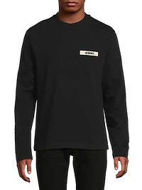 Cotton Logo Long-Sleeve Shirt