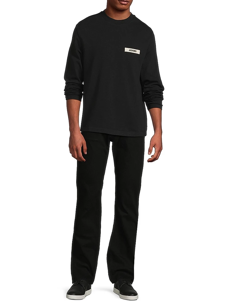 Cotton Logo Long-Sleeve Shirt