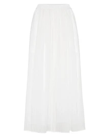 Cotton Pinstripe Organza Full Skirt