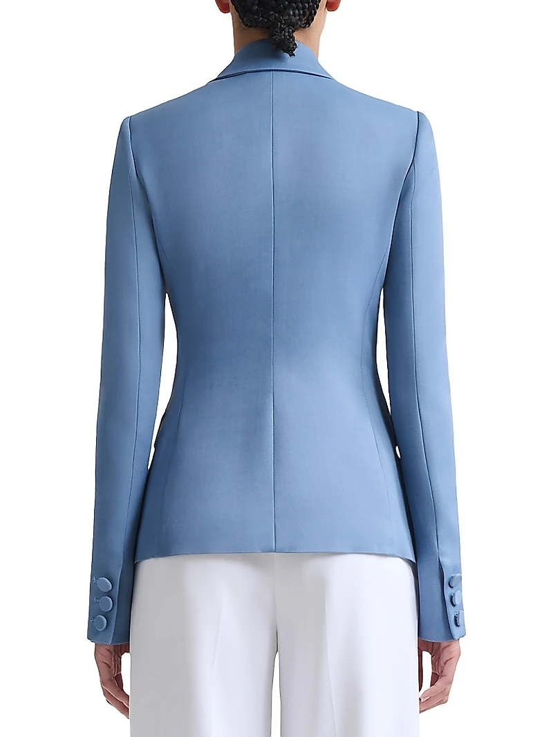 Indiana Virgin Wool Blend Double-Breasted Jacket
