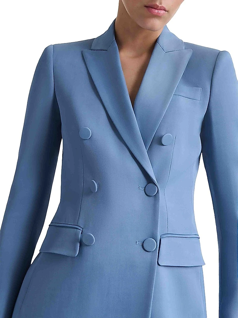 Indiana Virgin Wool Blend Double-Breasted Jacket