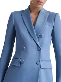 Indiana Virgin Wool Blend Double-Breasted Jacket