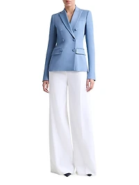 Indiana Virgin Wool Blend Double-Breasted Jacket