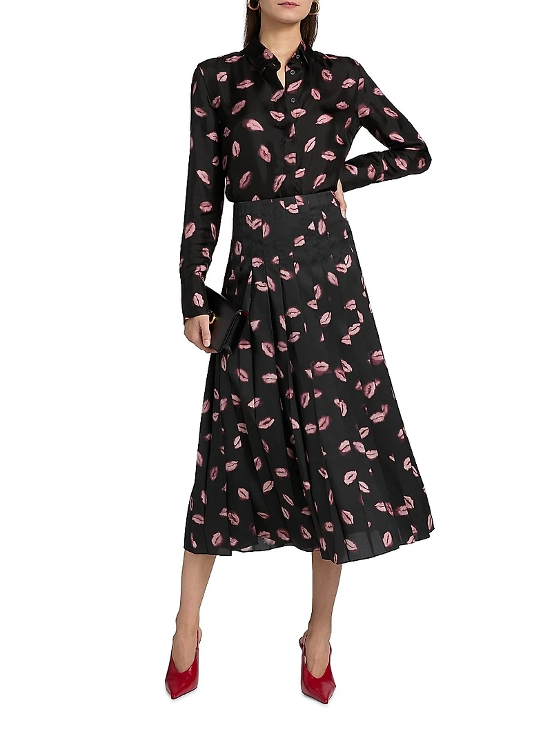 Chika Kisses Silk Blouse