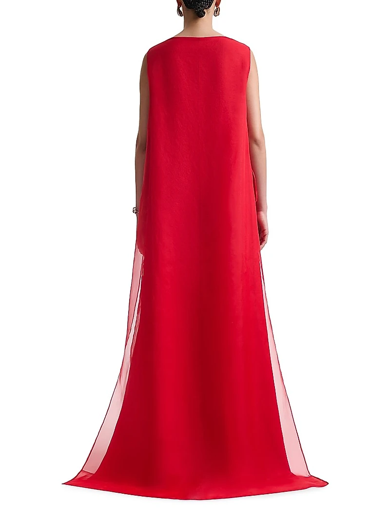 Jools Silk Sleeveless Maxi Dress