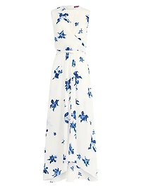 Penny Floral Silk High-Low Dress