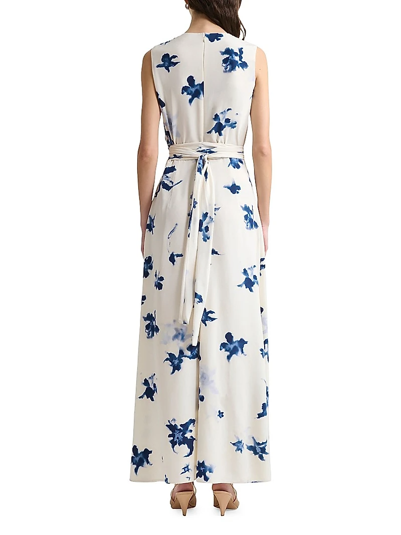 Penny Floral Silk High-Low Dress