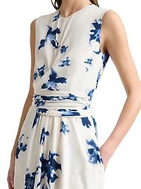 Penny Floral Silk High-Low Dress