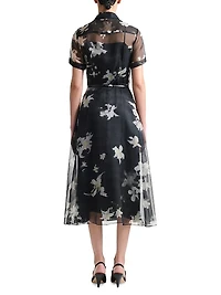 Kiera Floral Silk Midi-Dress