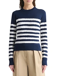 Skippy Striped Merino Wool-Silk Sweater