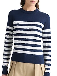 Skippy Striped Merino Wool-Silk Sweater