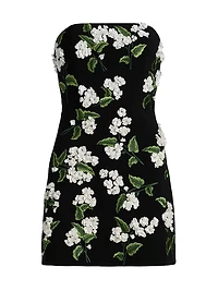 Velia Floral Appliqué Bandeau Minidress
