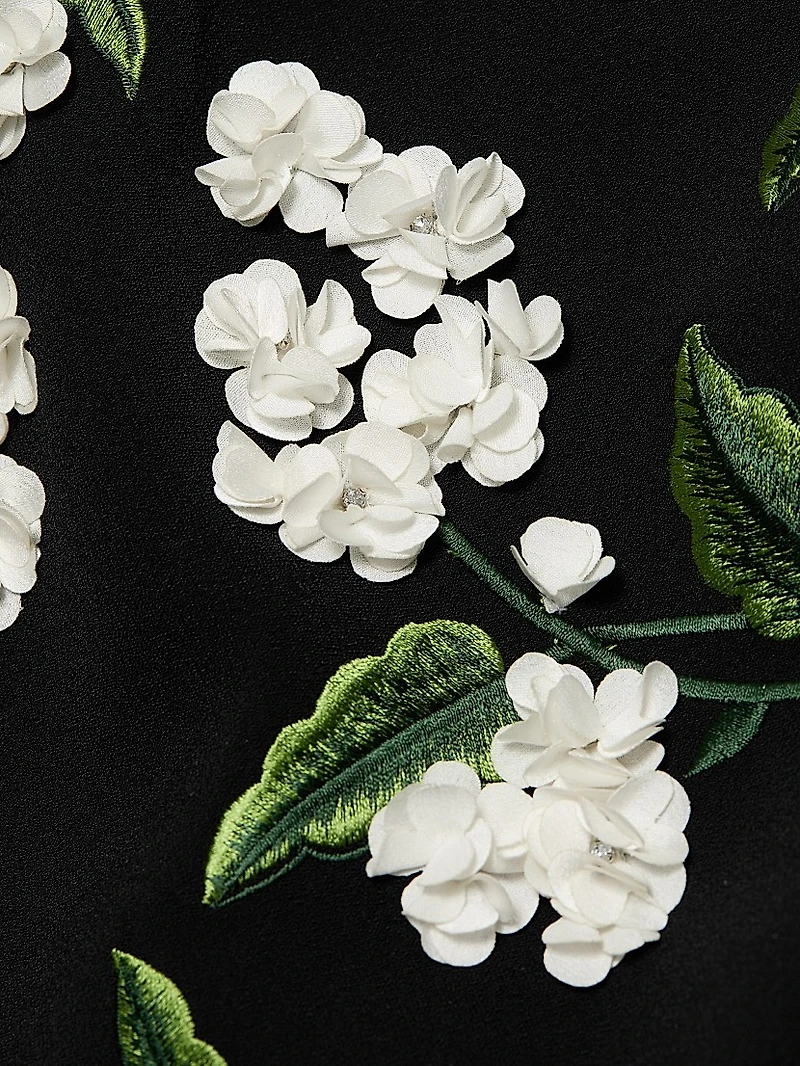 Velia Floral Appliqué Bandeau Minidress