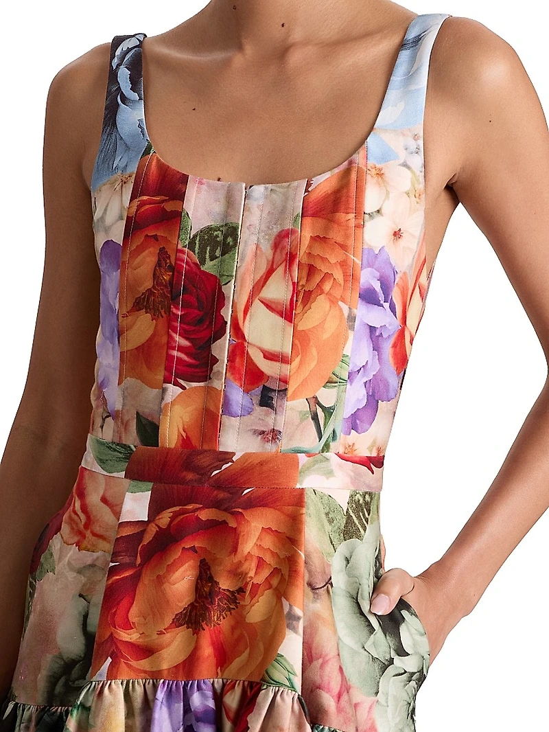 Diana Floral Drop Waist Maxi Dress