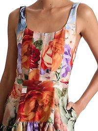 Diana Floral Drop Waist Maxi Dress