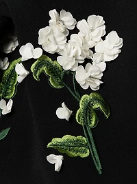 Addison Floral Appliqué Cropped Jacket