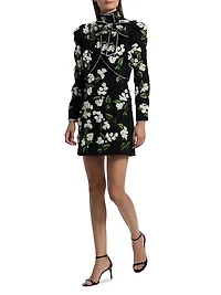 Addison Floral Appliqué Cropped Jacket