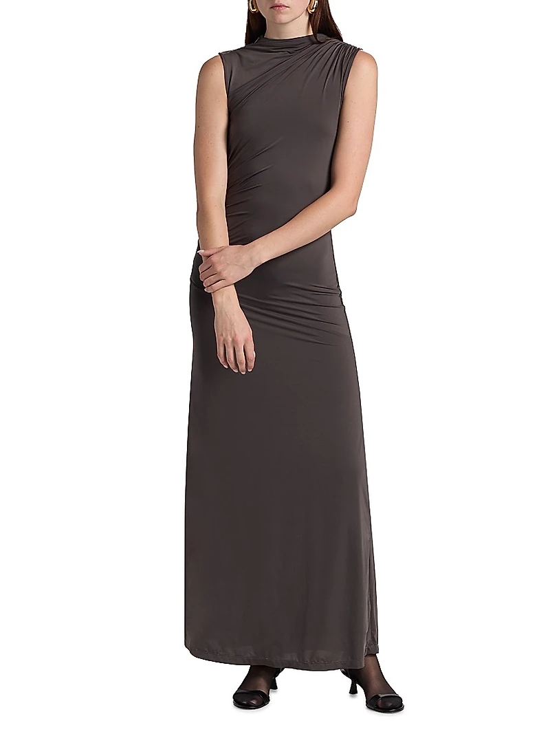 Mick Malu Gathered Maxi Dress