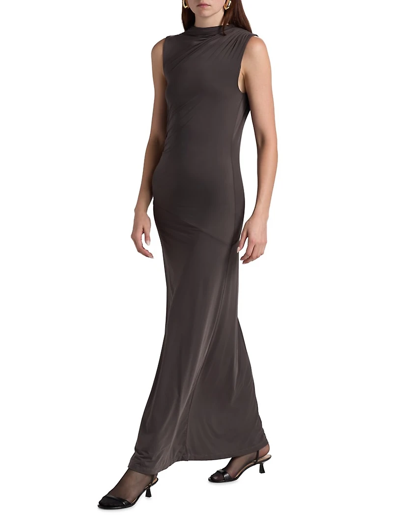 Mick Malu Gathered Maxi Dress