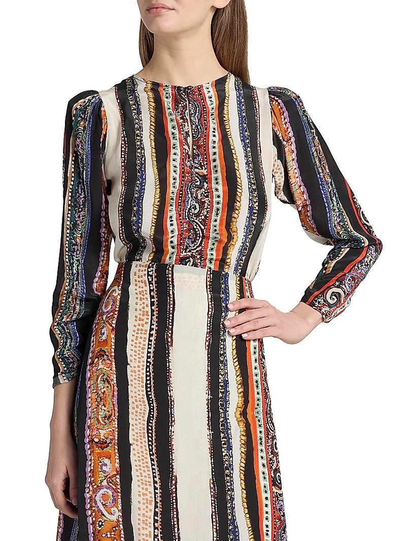 Lennon Paula Printed Crepe Top