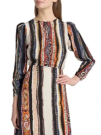 Lennon Paula Printed Crepe Top