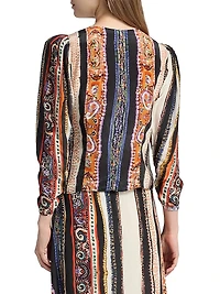 Lennon Paula Printed Crepe Top