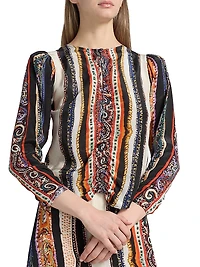 Lennon Paula Printed Crepe Top