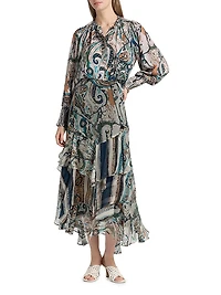 Frank Julieta Printed Silk Blouse