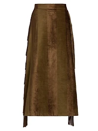 Kurt Sage Fringed Midi-Skirt
