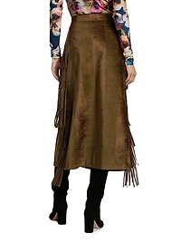 Kurt Sage Fringed Midi-Skirt
